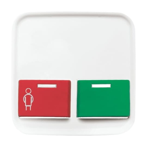 Cover plate 2 gang Red  Green alpine white - Reflex SI