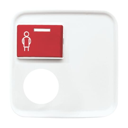 Cover plate 1 gang Red alpine white - Reflex SI