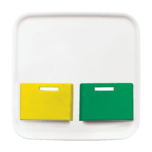 Cover plate 2 gang Yellow  Green alpine white - Reflex SI