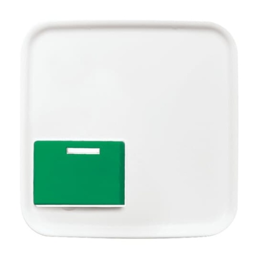 Cover plate Cancel button 1 gang Green alpine white - Reflex SI