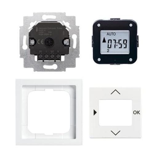 Blind timer set 2gang studio white  future linear