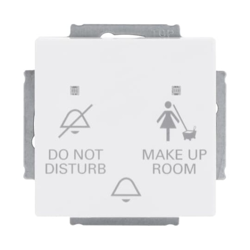 Bell pushswitch DND  MUR insert DND MUR and Symbol bell Single push button 1P pole studio white  Platform 63