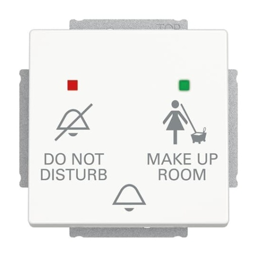 Bell pushswitch DND  MUR insert DND MUR and Symbol bell Single push button 1P pole studio white matt  Platform 63