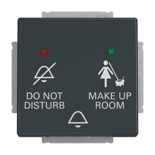 Bell pushswitch DND  MUR insert DND MUR and Symbol bell Single push button 1P pole anthracite  Platform 63