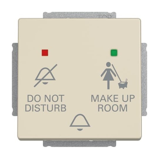 Bell pushswitch DND  MUR insert DND MUR and Symbol bell Single push button 1P pole ivory white  Platform 63