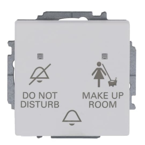 Bell pushswitch DND  MUR insert DND MUR and Symbol bell 3gang for Switchpush button Single push button with LED studio white matt  Platform 63
