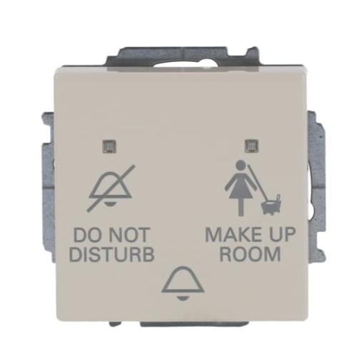 Bell pushswitch DND  MUR insert DND MUR and Symbol bell 3gang for Switchpush button Single push button with LED ivory white  Platform 63