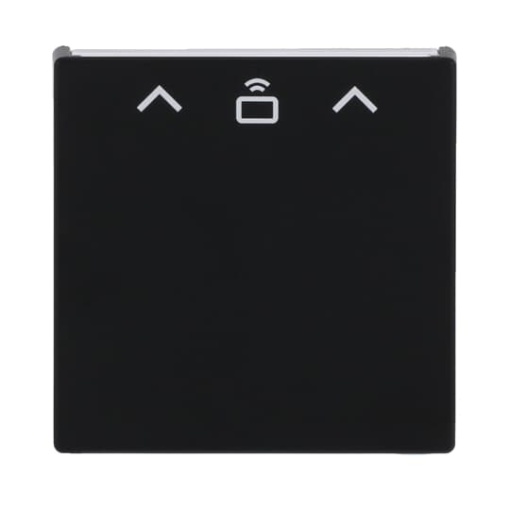 Cover plate with legend Card Symbol arrows for Card switch RFID Hotel card black matt  Platform 63