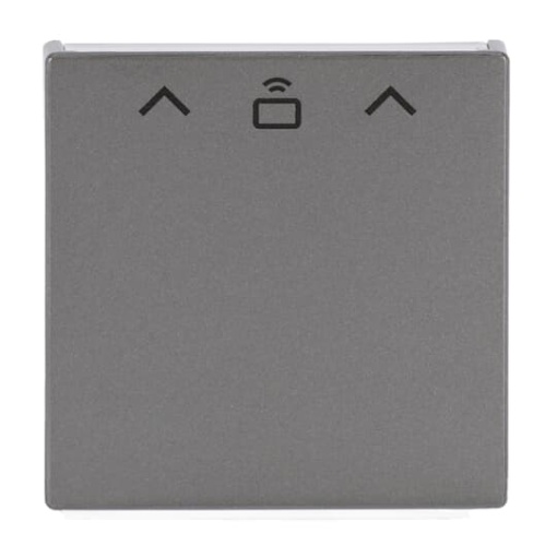Cover plate with legend Symbol "arrows" for Card switch RFID Hotel card grey metallic - Platform 63