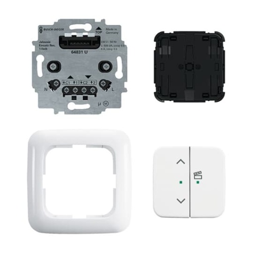 Blind insert flex set 2gang 2 rocker Wireless alpine white  Reflex SI