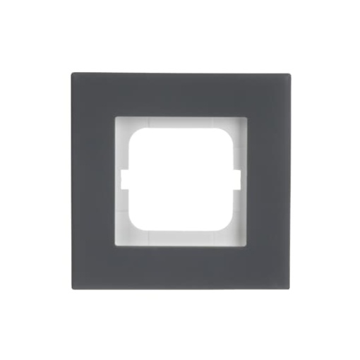 Cover frame 1gangs porcelain anthracite  carat
