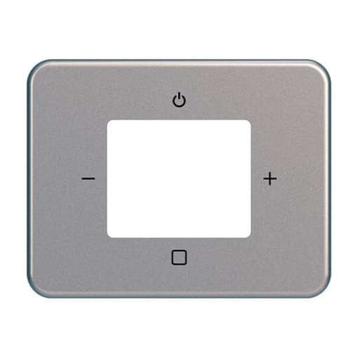Cover plate with legend Symbol "-; OnOff; break", platinum - alpha