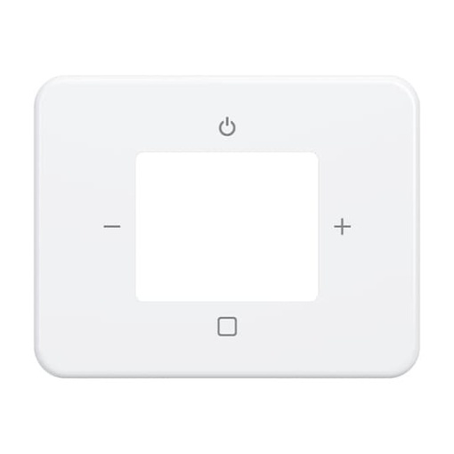 Cover plate with legend Symbol "-; OnOff; break", studio white - alpha