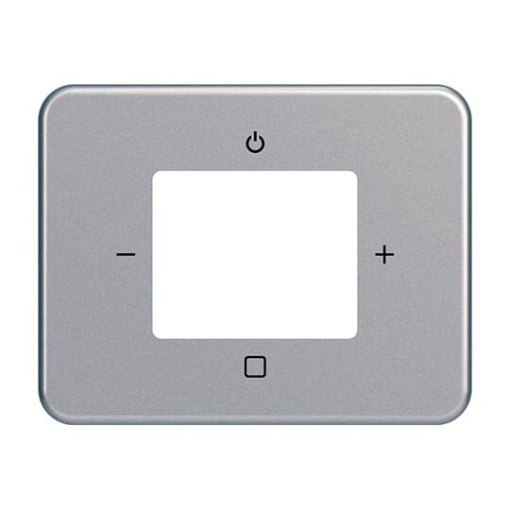 Cover plate with legend Symbol "-; OnOff; break", titanium - alpha