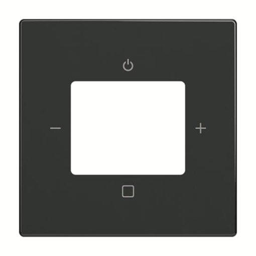 Cover plate with legend Symbol "-; OnOff; break", anthracite - Platform 63