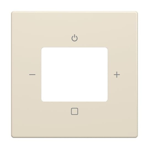 Cover plate with legend Busch-Radio ivory white - Platform 63