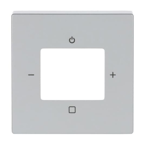 Cover plate with legend Symbol "-; OnOff; break", aluminium silver - Platform 63