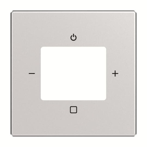 Cover plate with legend Radio 0 gang aluminium silver - Platform 63