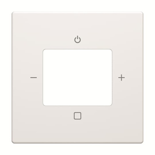 Cover plate with legend Symbol "-; OnOff; break", studio white - Platform 63