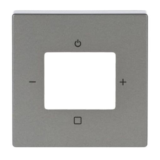 Cover plate with legend Radio grey metallic - Platform 63