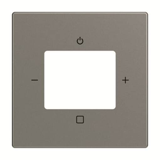 Cover plate with legend Radio 0 gang grey metallic - Platform 63