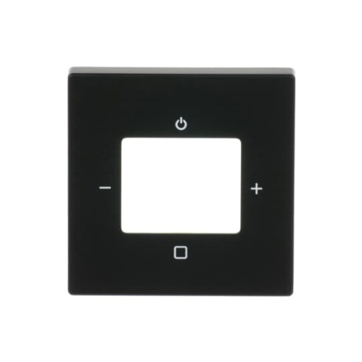 Cover plate with legend Busch-Radio black matt - Platform 63