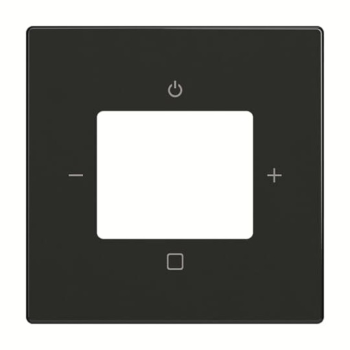 Cover plate with legend Radio 0 gang black matt - Platform 63