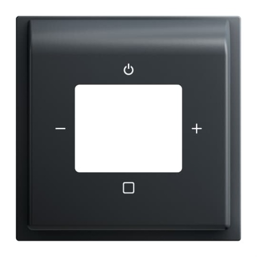 Cover plate with legend Radio black matt - impuls