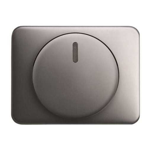 Cover plate for Dimmer Turn button platinum - alpha
