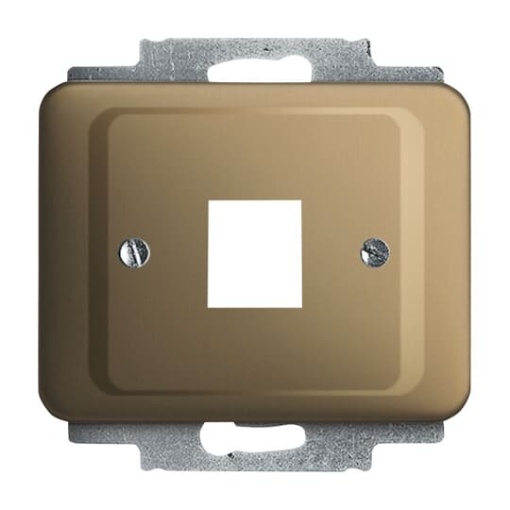 Cover plate Modular Jack 1 gang bronze - alpha