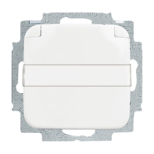 SCHUKO Socket insert with labelling field with Hinged Lid alpine white  - Reflex SI
