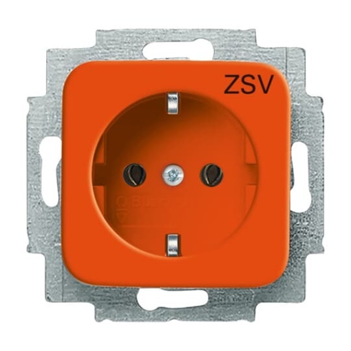 SCHUKO Socket insert with legend ZSV orange  - Reflex SI