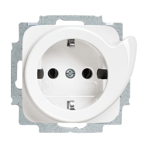 BuschServiceSocket SCHUKO socket insert alpine white   Reflex SI