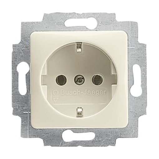 SCHUKO socket insert 50 x 50 mm white  - Busch-Duro 2000 SI