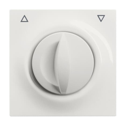 Cover plate with legend Symbol "arrows" for Venetian blind, Turn button alpine white - impuls