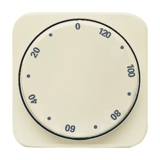 Cover plate with legend 10  120 Min for Time switch Turn button white  BuschDuro 2000 SI