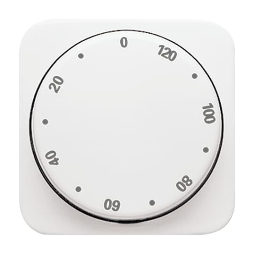 Cover plate with legend 10  120 Min for Time switch Turn button alpine white  Reflex SI