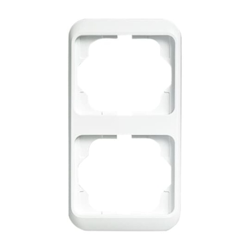 Cover frame 2gang studio white  alpha nea