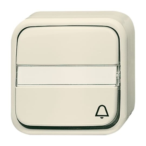 Push switch Symbol bell Single push button 1P pole 1NO white  BuschDuro 2000SM