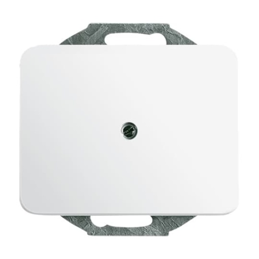 Cover plate Cable outlet with Mounting plate studio white - alpha