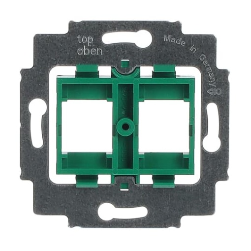 Supporting frame Modular Jack 2gang green