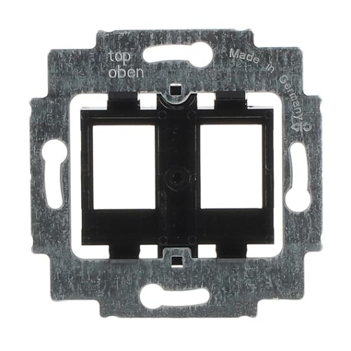 Supporting frame Modular Jack 2gang black