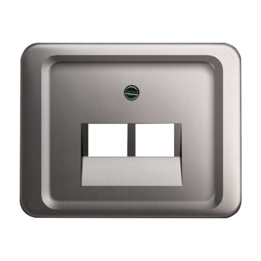 Cover plate UAEIAE ISDN 2 gang platinum  alpha