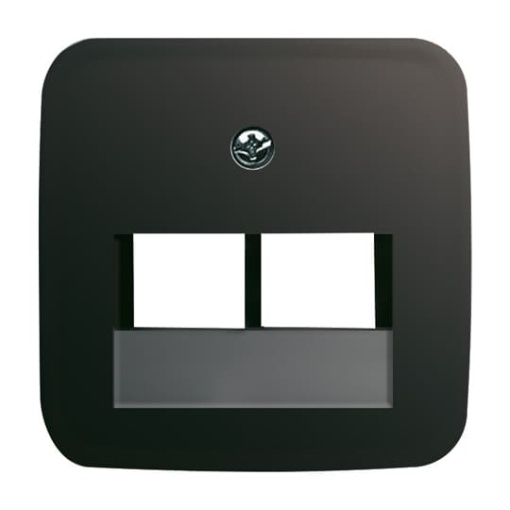Cover plate UAEIAE ISDN 2 gang black  Reflex SI