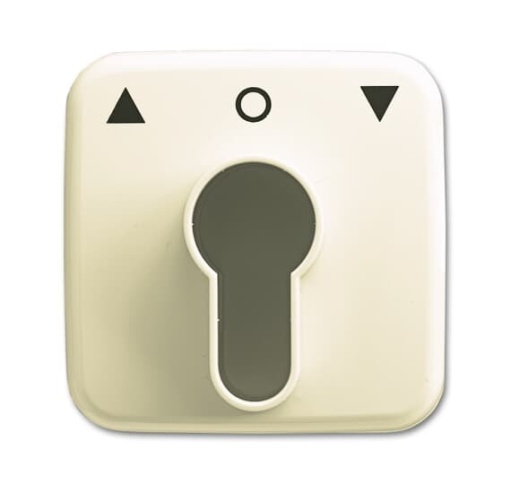 Cover plate with legend Symbol "arrows" and "0" for Venetian blind, Key white - Busch-Duro 2000 SI