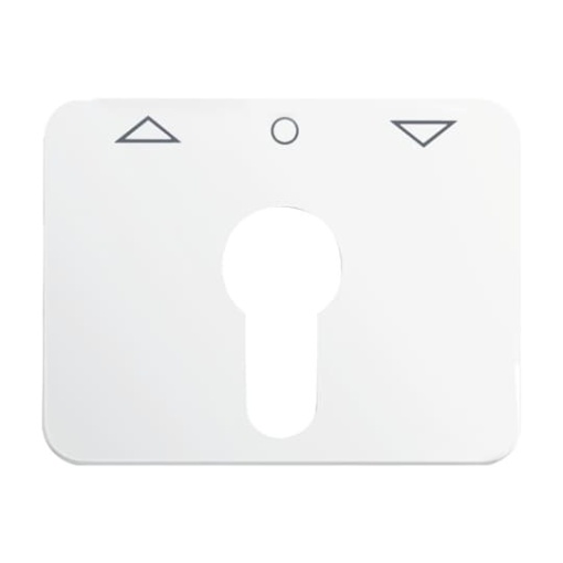 Cover plate with legend Symbol "arrows" for Venetian blind, Key studio white - alpha