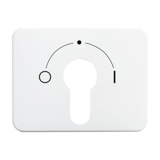 Cover plate with legend Characters 0 and 1 for Venetian blind, Key studio white - alpha