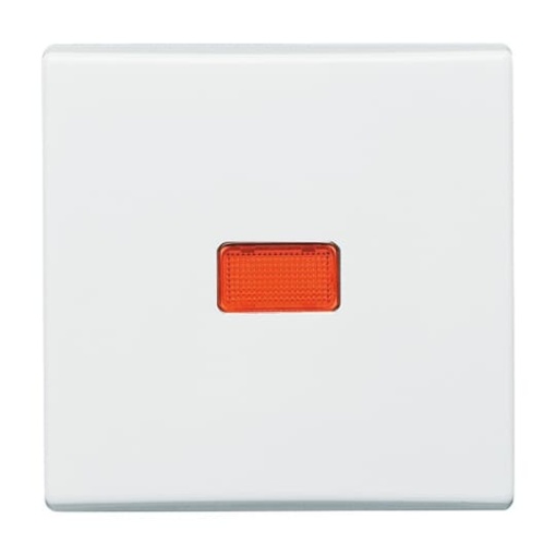 Rocker with red calotte None with Red Calotte for Switchpush button, Single rocker alpine white - Allwetter 44 IP 44