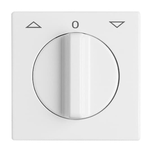 Cover plate with legend Symbol "arrows" and "0" for Venetian blind, Turn button alpine white - Allwetter 44 IP 44