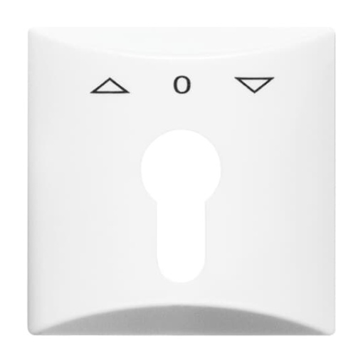Cover plate with legend Symbol "arrows" and "0" for Venetian blind, Key alpine white - Allwetter 44 IP 44